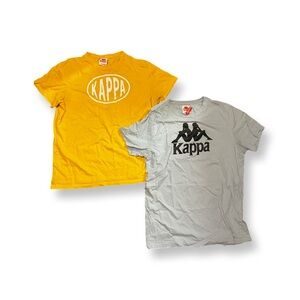 Kappa Men’s Yellow and Gray Short Sleeve Tees
